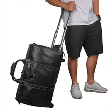 Load image into Gallery viewer, 20&#39;&#39; Travel Weekender Leather Rolling Duffel Bag
