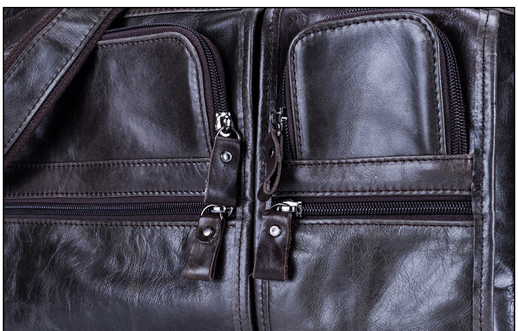 Men's Handmade Leather Business Briefcase