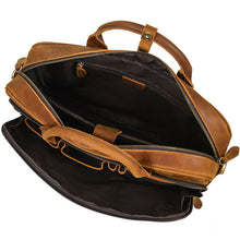 Load image into Gallery viewer, Full Grain Leather Briefcase Mens Handmade Laptop Bag
