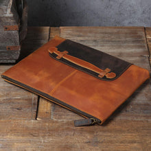 Load image into Gallery viewer, Simple Leather Laptop Handbag
