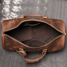 Load image into Gallery viewer, Brown Cowhide Travel Duffel Weekender Bag for Men
