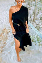 Load image into Gallery viewer, One Shoulder Slit Maxi Dress Regular price
