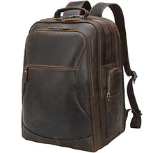 Load image into Gallery viewer, Extra Large Full Grain Leather 17.3&quot; Laptop School Backpack
