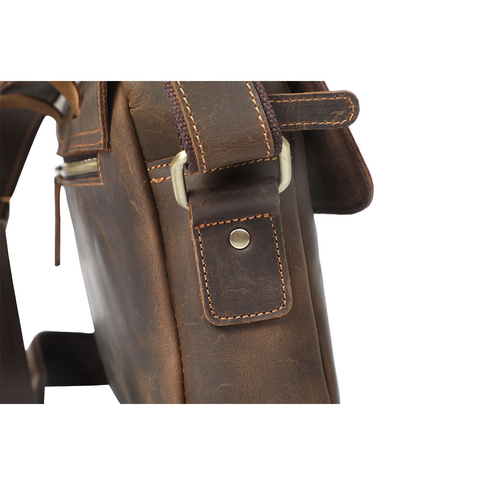 Retro Small Brown Messenger Shoulder Bag