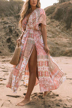 Load image into Gallery viewer, Boho Print High Split Maxi Dress

