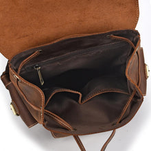 Load image into Gallery viewer, Handmade Pockets Leather School Backpack
