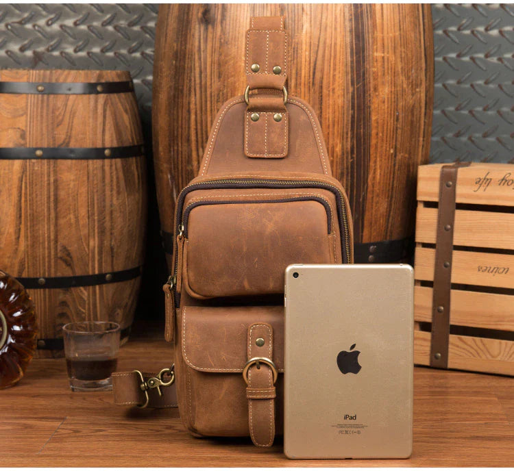 Unique Leather Crossbody Sling Bag