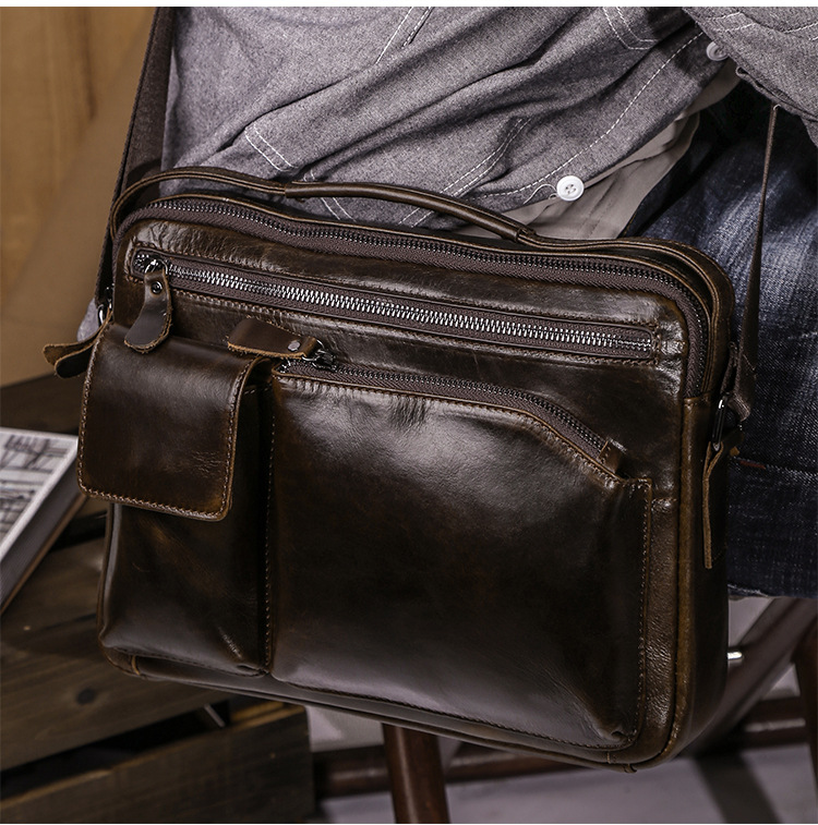 Fashion Small Casual Leather Briefcase