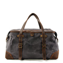 Load image into Gallery viewer, Vintage Large Storage Leather Canvas Travel Duffel Bag
