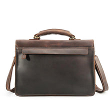Load image into Gallery viewer, Brown Large Shoulder Messenger Bag Briefcase
