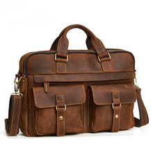 Load image into Gallery viewer, Classic Men Vintage Leather Business Briefcase
