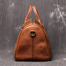 Load image into Gallery viewer, Handmade Natural Crazy Horse Leather Small Men&#39;s Travel Bags
