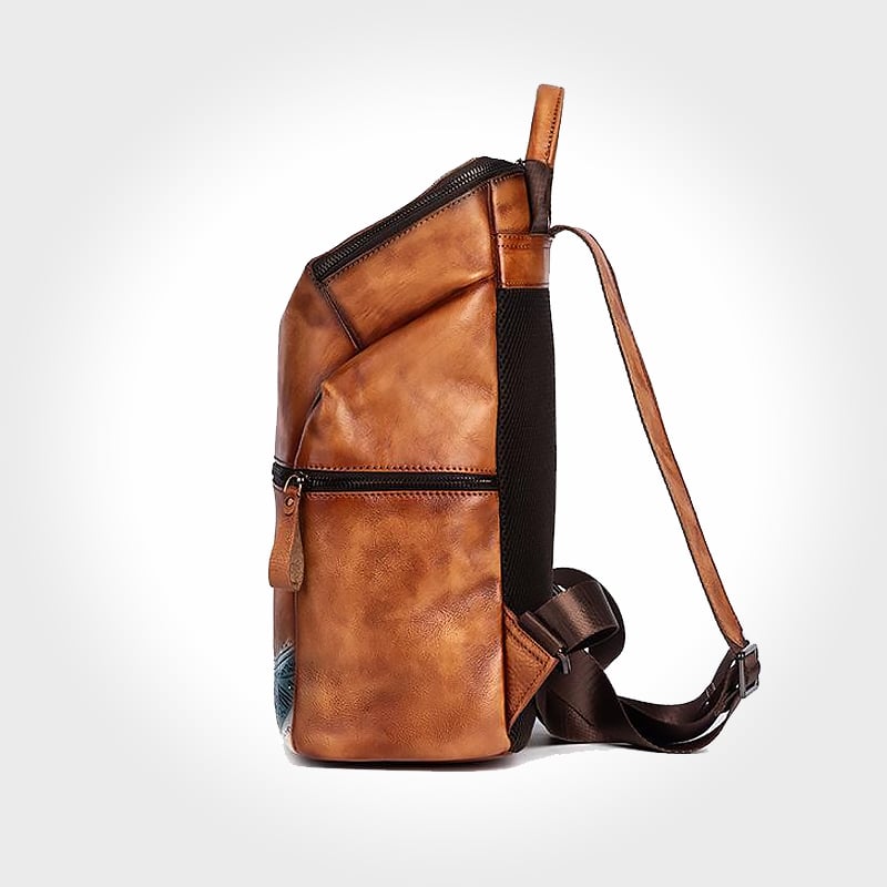 Seawave Embossed Leather Women School Backpack