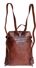 Load image into Gallery viewer, Black Zipper Leather Backpack for Women
