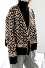 Load image into Gallery viewer, Argyle Button Cardigan
