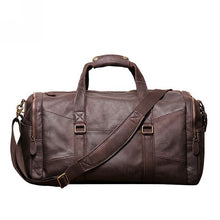 Load image into Gallery viewer, Men&#39;s Leather Travel Duffel Bag

