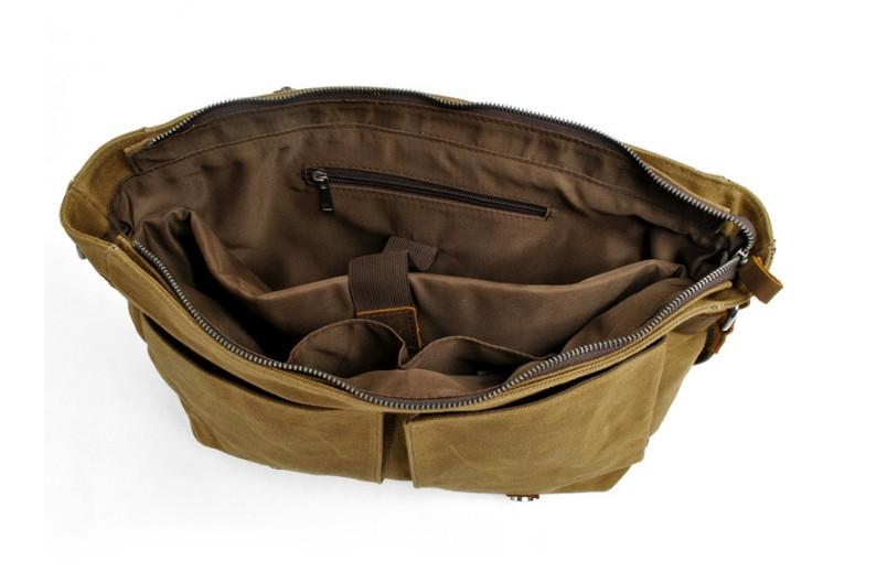 Army Green Canvas Messenger Bag Shoulder Bag