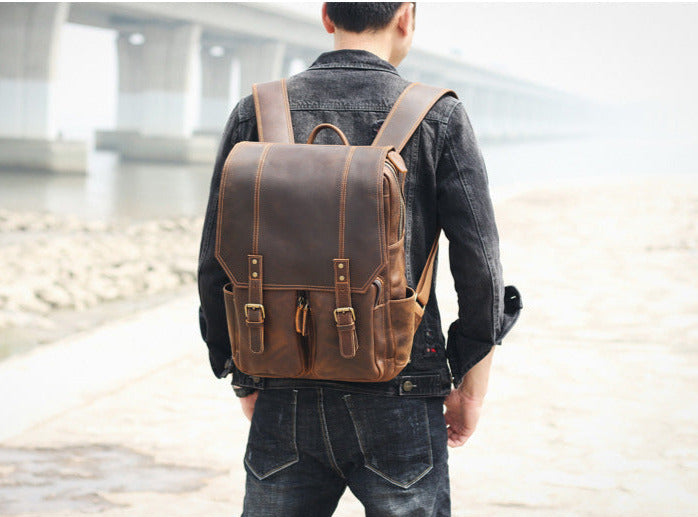 Handmade Full Grain Leather Backpack