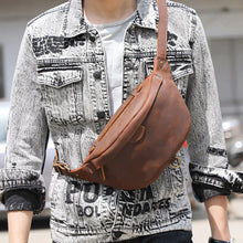 Load image into Gallery viewer, Classic Leather Vintage Cross Body Sling Bag for Men
