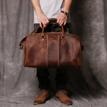 Load image into Gallery viewer, Duffle Bag Simple Vintage Leather Duffel Travel Bag
