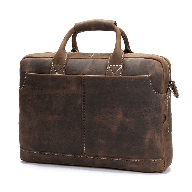 Classic Leather Briefcase Leather Laptop Bag