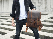 Load image into Gallery viewer, Handmade Full Grain Leather Backpack
