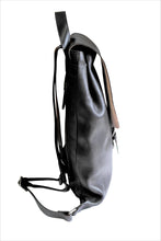 Load image into Gallery viewer, Black Leather Backpack for Women
