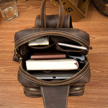 Load image into Gallery viewer, Vintage Leather Sling School Backpack for Men
