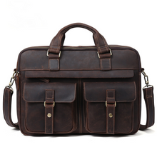 Load image into Gallery viewer, Classic Men Vintage Leather Business Briefcase
