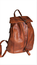 Load image into Gallery viewer, Black Zipper Leather Backpack for Women
