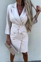 Load image into Gallery viewer, Double Breasted Long Sleeve Mini Blazer Dress

