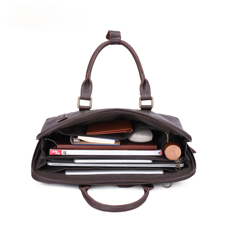 Retro Leather Business Briefcase