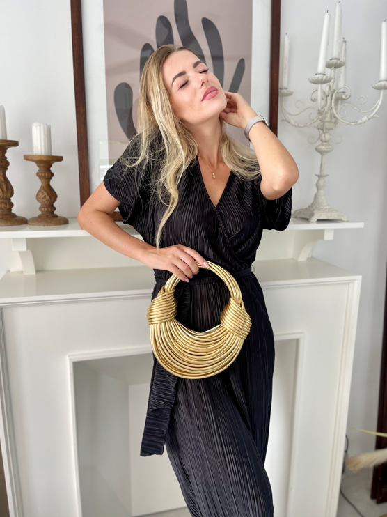 Genuine Leather Double Knot Bag