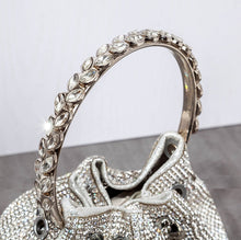 Load image into Gallery viewer, Silver Diamond Tassel Evening Clutch Bag
