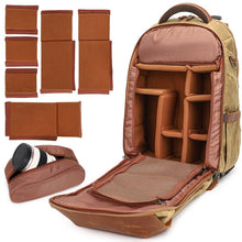 Load image into Gallery viewer, Camera Backpack 19 inch Luxury Retro Waterproof Cavnas Bag
