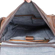 Load image into Gallery viewer, Large Brown Leather School Backpack
