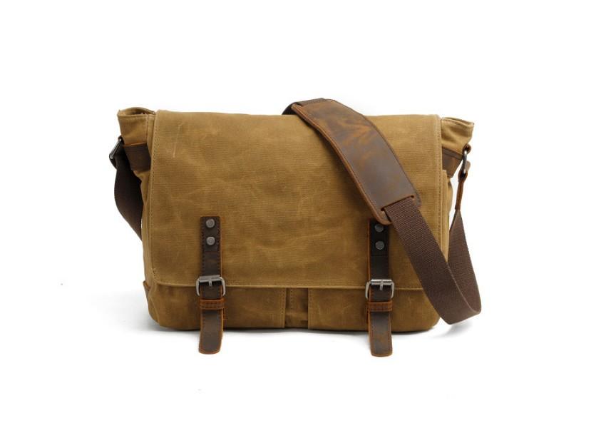 Army Green Canvas Messenger Bag Shoulder Bag