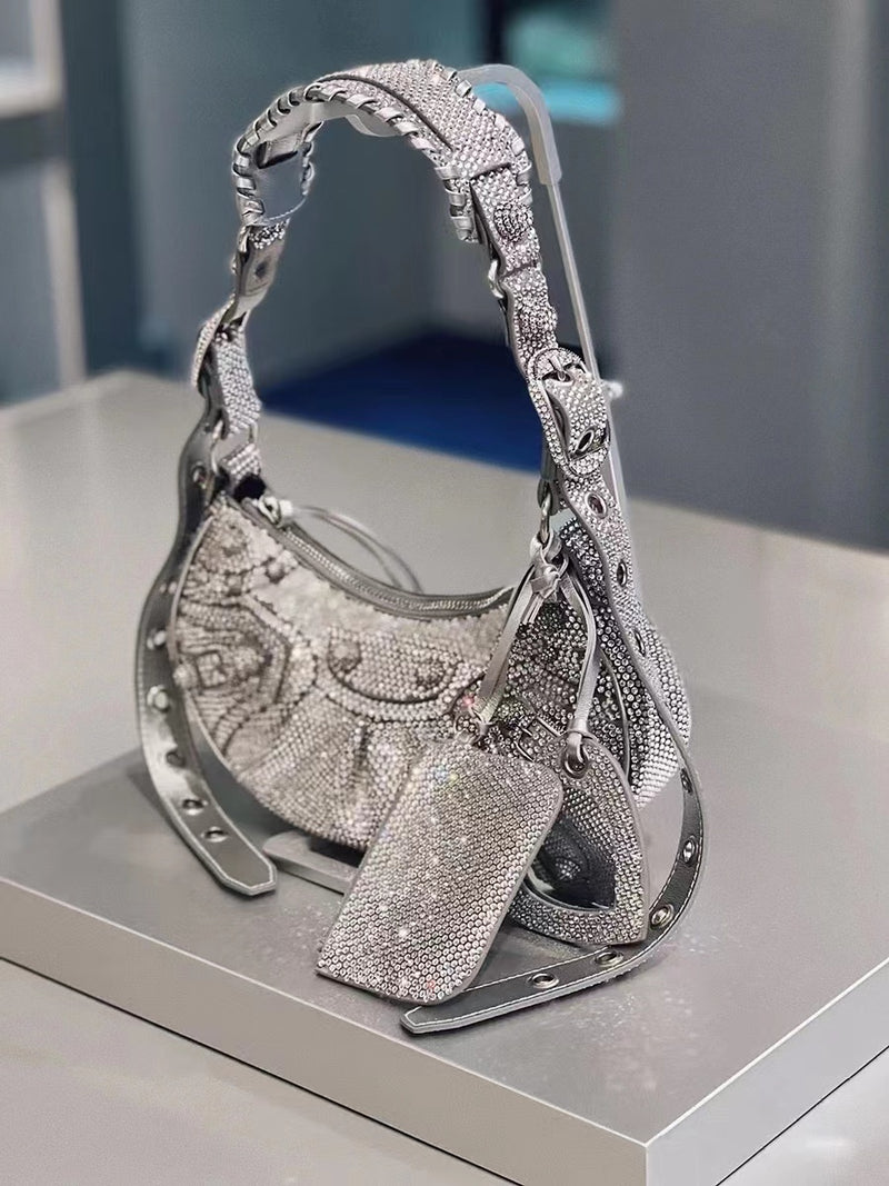 Shoulder Bag With Rhinestones