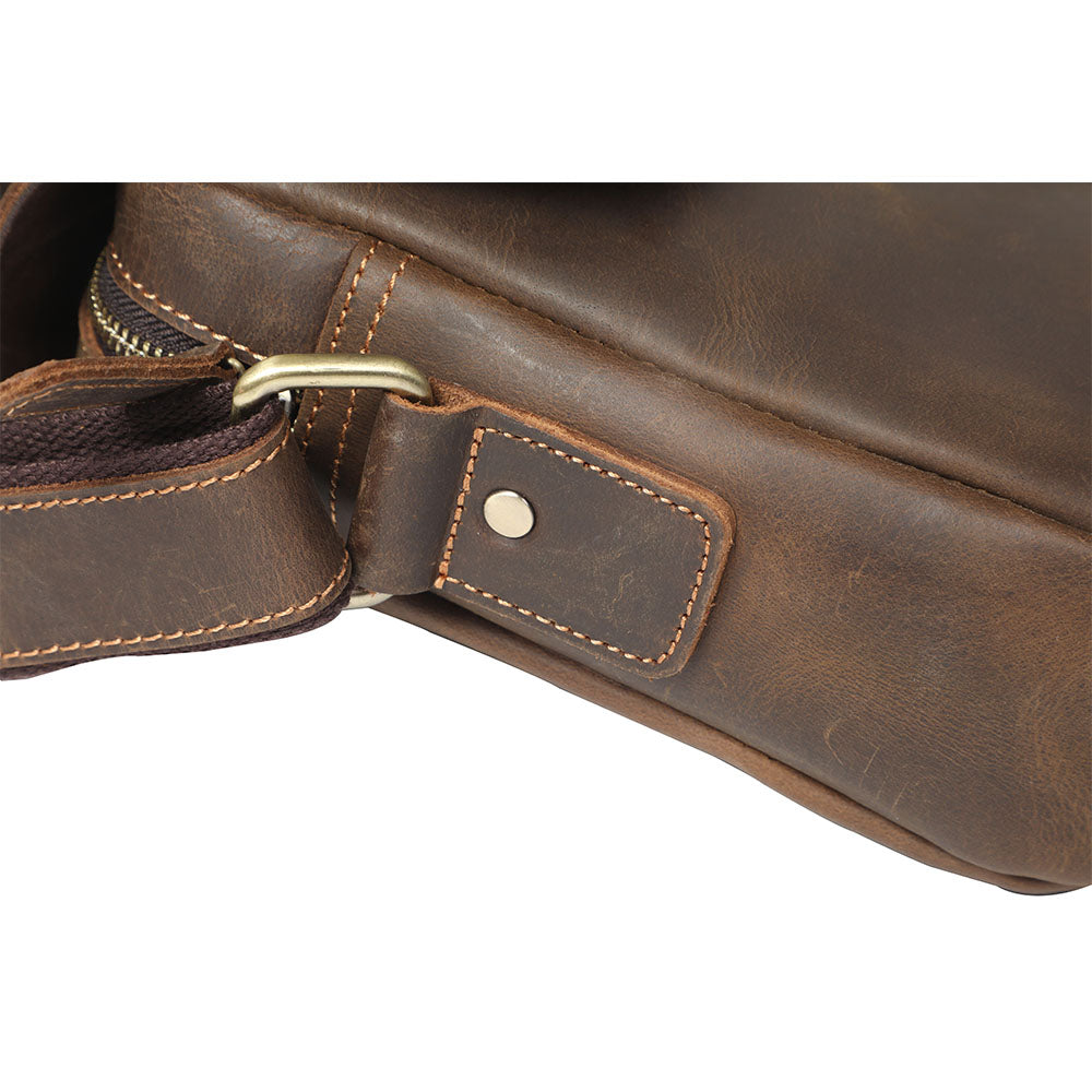 Retro Small Brown Messenger Shoulder Bag