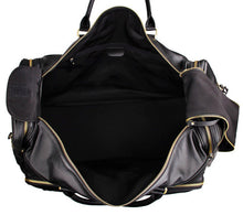 Load image into Gallery viewer, Black Large Trave Weekender Leather Duffel Bag
