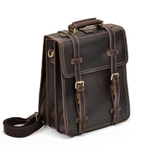 Load image into Gallery viewer, Retro Leather School Backpack
