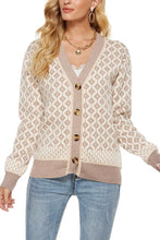 Load image into Gallery viewer, Argyle Button Cardigan
