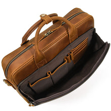 Load image into Gallery viewer, Full Grain Leather Briefcase Mens Handmade Laptop Bag
