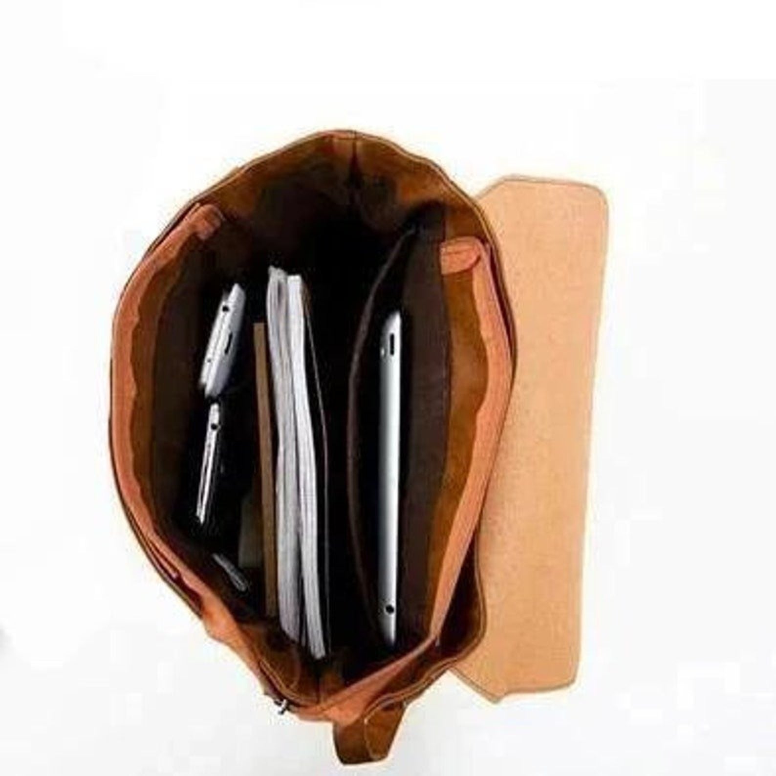 Genuine Leather Backpack Vintage Laptop Bookbag