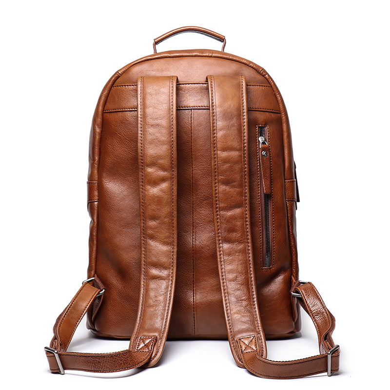 Full Grain Leather Backpack, Men Travel Backpack