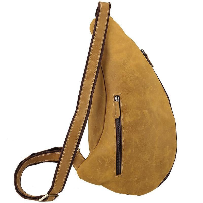 Cowhide Leather Cross Body Sling Bag for Men