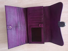 Load image into Gallery viewer, Women&#39;s Trifold Leather Long Wallet Purse Clutch
