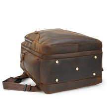 Load image into Gallery viewer, Extra Large Full Grain Leather 17.3&quot; Laptop School Backpack
