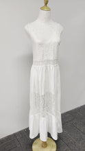 Load image into Gallery viewer, White Lace Tiered Mid Dress
