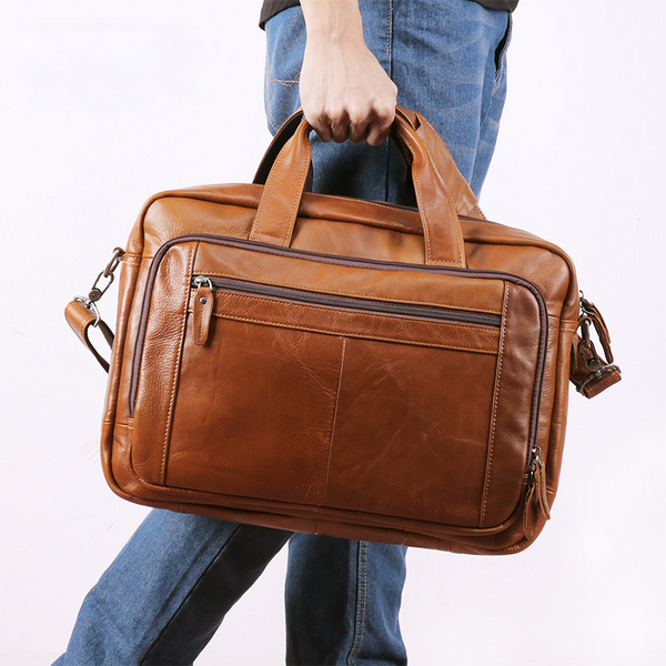 Men's Vintage Leather Briefcase laptop